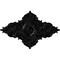 Ekena Millwork Melchor Diamond Ceiling Medallion (Canopies up to 4"), 67 1/4"W x 43 3/8"H x 4"ID x 2"P, Black Pearl CM70X43MLBPS - alternate 1